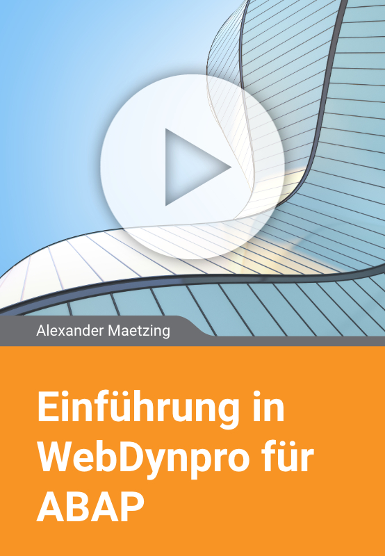 Einführung in WebDynpro für ABAP